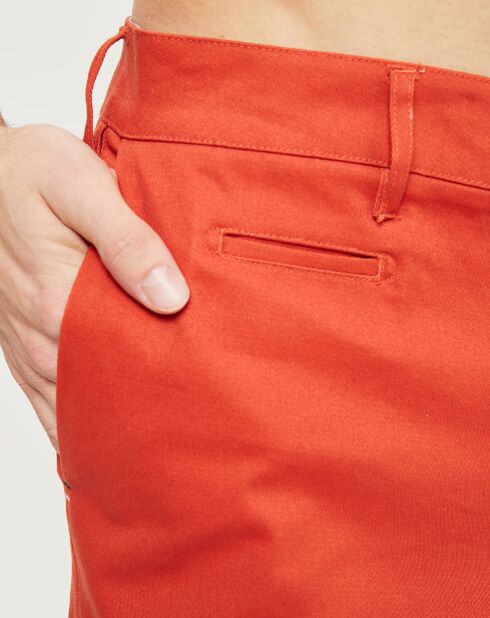 Pantalon chino Brix brique