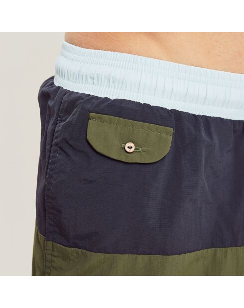 Short de bain Gex kaki/marine/ciel