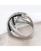 Ring Elegance in Schwarz/Weiß