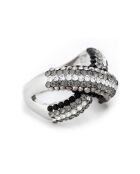 Ring Elegance in Schwarz/Weiß