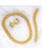 Parure Chains Collier, Bracelet & Boucles d'oreilles dorée