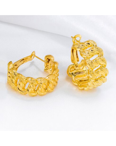 Parure Chains Collier, Bracelet & Boucles d'oreilles dorée