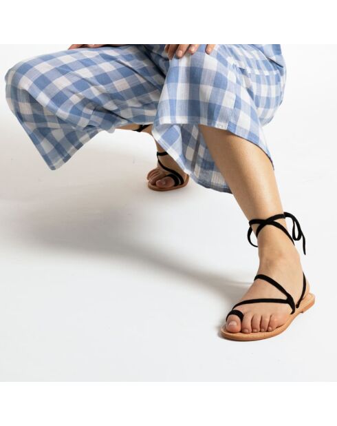 Sandalias de piel de gamuza Walt Black