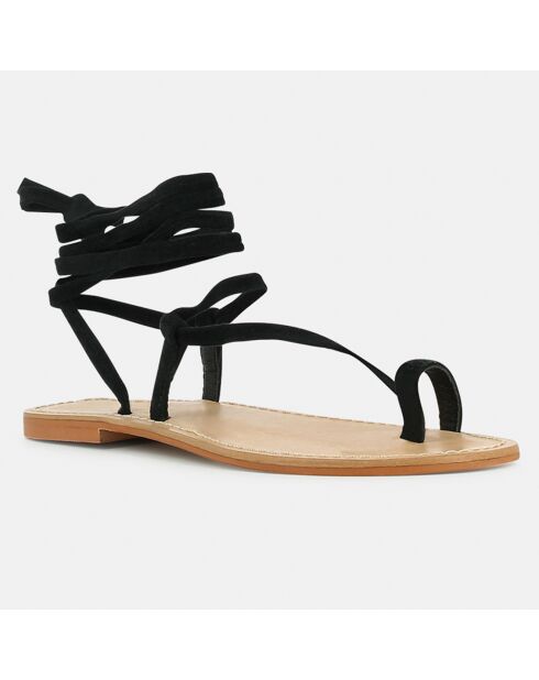 Sandalias de piel de gamuza Walt Black