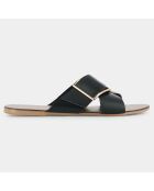 Mules en Cuir Jasmine noires