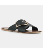 Mules en Cuir Jasmine noires