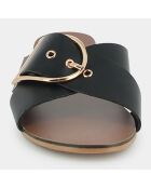 Mules en Cuir Jasmine noires