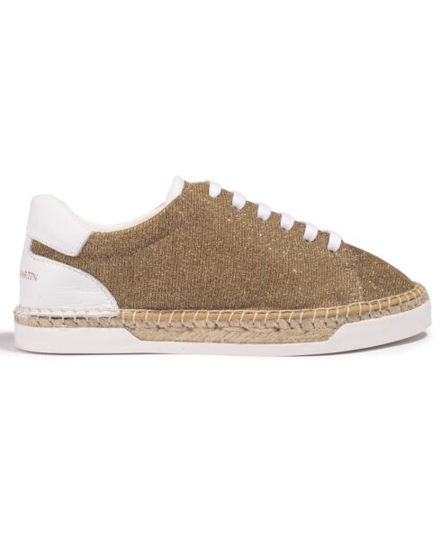 Baskets espadrilles en Cuir Lancry lurex dorées