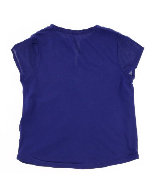 T-Shirt Clara en Coton brodé bleu klein