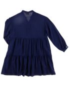 Robe Roxanne mi-longue bleu nuit