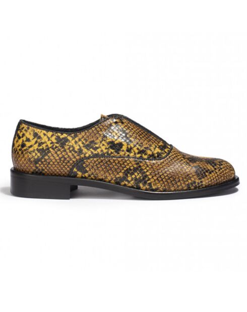 Richelieus en Cuir python Edgar jaunes