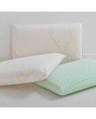 2 Oreillers Mémoire de forme BIO blancs - 40x60 cm