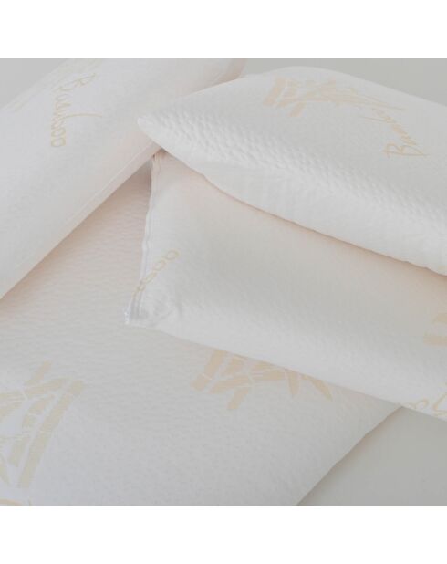 2 Oreillers Mémoire de forme BIO blancs - 40x60 cm