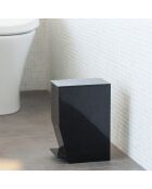 Poubelle à pedale Tower noire - 12x19x27.5 cm