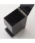 Poubelle à pedale Tower noire - 12x19x27.5 cm