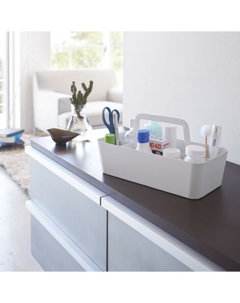 Caja de almacenamiento blanca Tower - 30x15x15 cm
