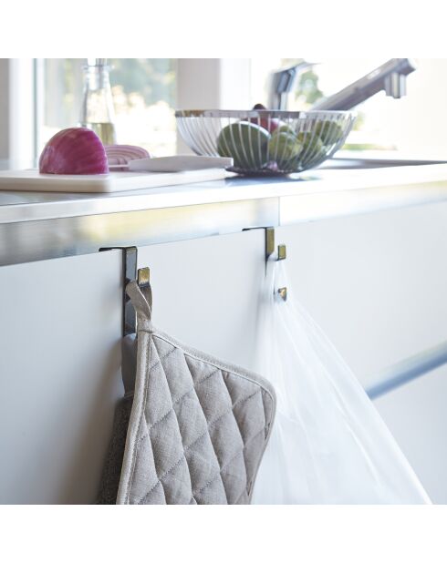 Gancio a torre nero - 3,8x7,2 cm