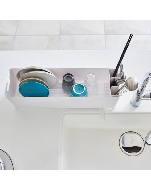 Witte afdruiprek Tower - 55,5x16,5x16 cm