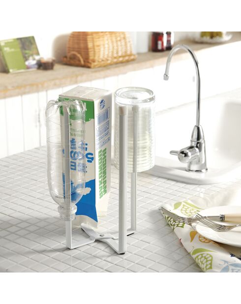 Tour de cuisine multi-usages Tower blanche  - 12x9.5x26.5 cm