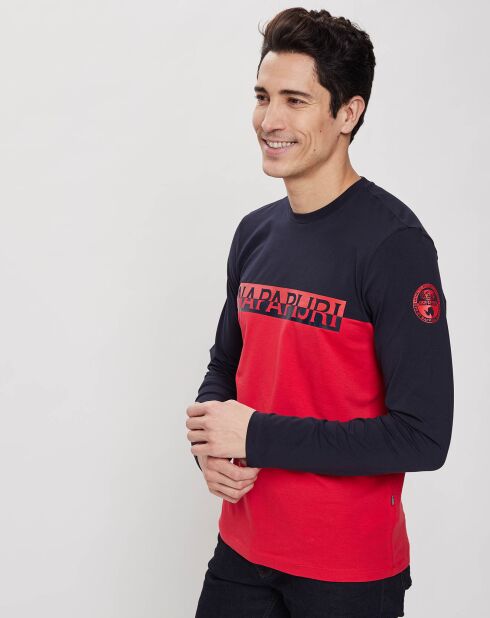 T-shirt rossa/blu scuro Sibanor