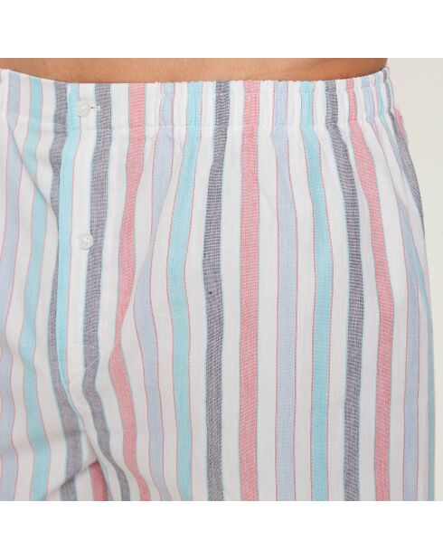 Caleçon Afisa rayures blanc/multicolore