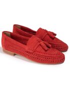 Mocassins en Velours de Cuir Hampi rouges