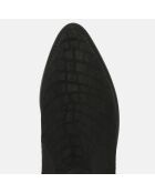 Chelsea boots en Velours de Cuir Upside Down noires - Talon 5 cm