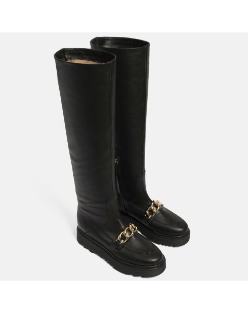 Bottes en Cuir Popstar noires