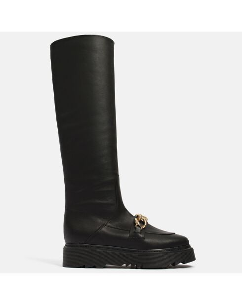 Bottes en Cuir Popstar noires
