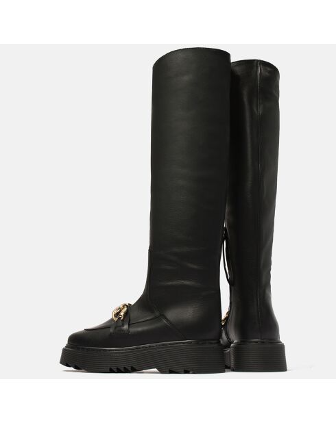 Bottes en Cuir Popstar noires