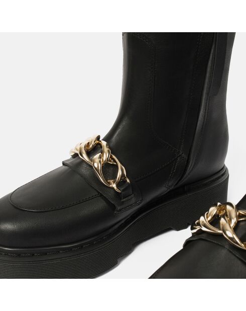 Bottes en Cuir Popstar noires