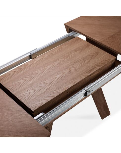Table extensible Njal marron - 100x180x76 cm