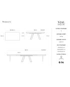 Table extensible Njal marron - 100x180x76 cm