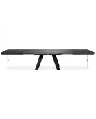 Table extensible Njal noire - 100x180x76 cm