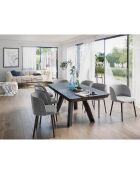 Table extensible Njal noire - 100x180x76 cm