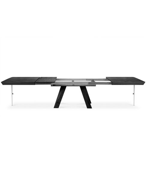 Table extensible Njal noire - 100x180x76 cm