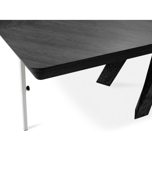 Table extensible Njal noire - 100x180x76 cm