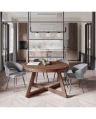 Table extensible Bodil marron - D.130x76 cm