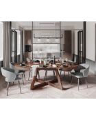 Table extensible Bodil marron - D.130x76 cm