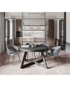 Table extensible Bodil noire - D.130x76 cm