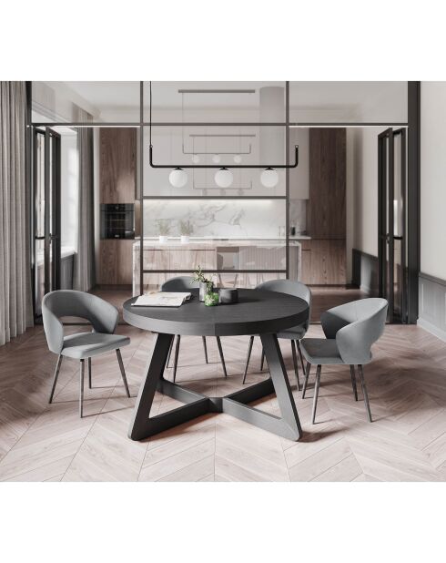 Table extensible Bodil noire - D.130x76 cm