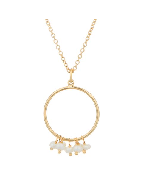 Collier Odine Perle en laiton doré