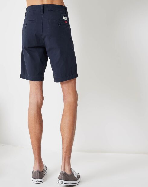 Bermuda Chino en Toile de coton Taper bleu