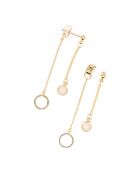 Manuela rosa Aventurin-Ohrringe aus Goldmessing