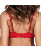 Soutien-gorge balconnet soft Coco rouge