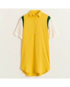 Robe Popup style polo jaune