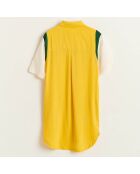 Robe Popup style polo jaune