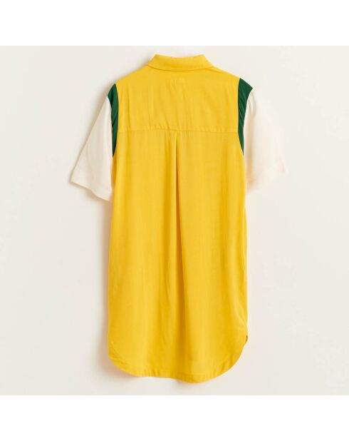 Robe Popup style polo jaune