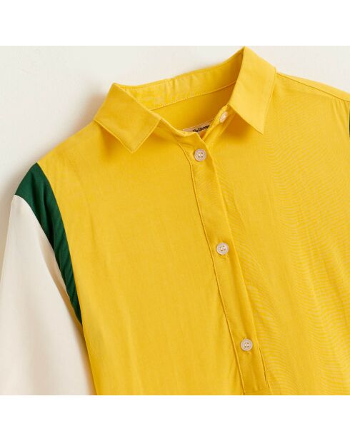 Robe Popup style polo jaune