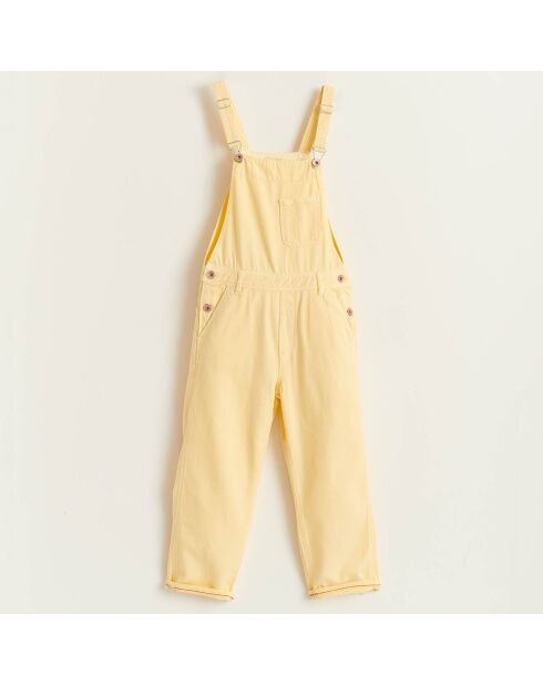 Salopette denim en Coton Pepino jaune